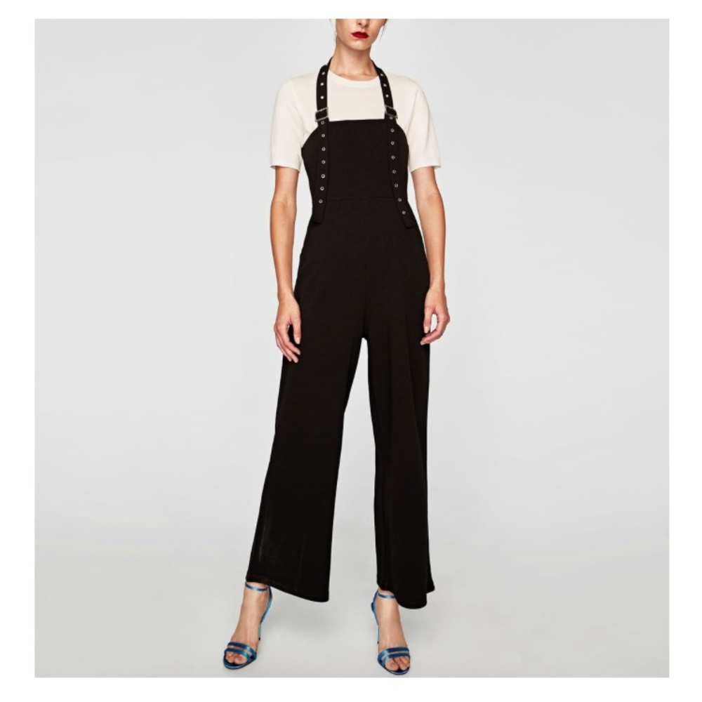 Zara jumpsuit  with ribbon and buckles